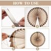 SUNBEAUTY14PCS Pastel Paper Fans Party Decoration Paper Flowers Decorations for Wall Hanging Paper Flowers Floral Backdrop Flower Garland for Birthday Baby Shower Spring Decor Classroom Decorations(Rustic)