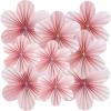 SUNBEAUTY Hanging Paper Fans Colorful Daisy Party Decoration Set Paper Flower Decorations for Wall Paper Fans Reusable Flower Wall Decor for Birthday Fiesta Mexican Party Babyshower Mothers Day(Gradient Pink)