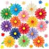 SUNBEAUTY14PCS Pastel Paper Fans Party Decoration Paper Flowers Decorations for Wall Hanging Paper Flowers Floral Backdrop Flower Garland for Birthday Baby Shower Spring Decor Classroom Decorations(Mini multicolor-15)