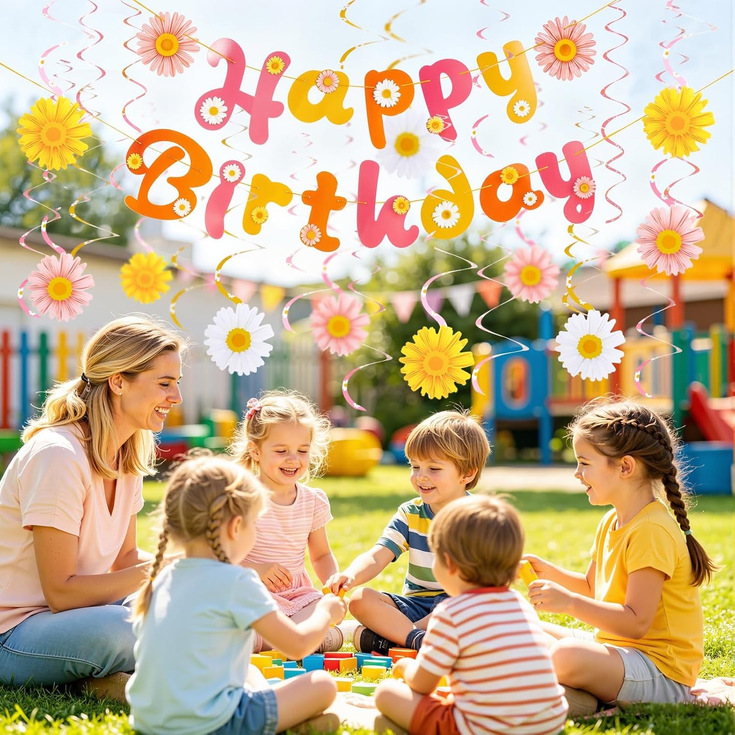 image:imageBack to School Decoration School Bus Banner Apple Pencil Hanging Honeycomb Decorations Welcome Back to School Classroom Kindergarten Teacher Appreciation First Day of School Bulletin Board SuppliesDaisy