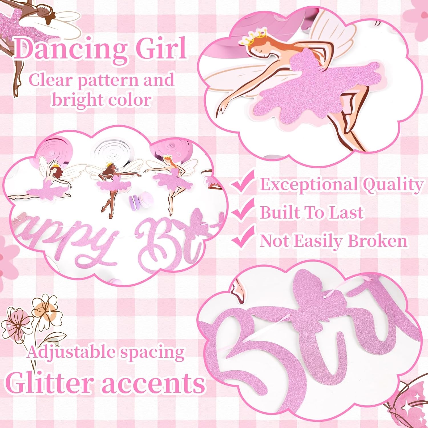 image:imageBack to School Decoration School Bus Banner Apple Pencil Hanging Honeycomb Decorations Welcome Back to School Classroom Kindergarten Teacher Appreciation First Day of School Bulletin Board SuppliesBallerina Dancer Banner