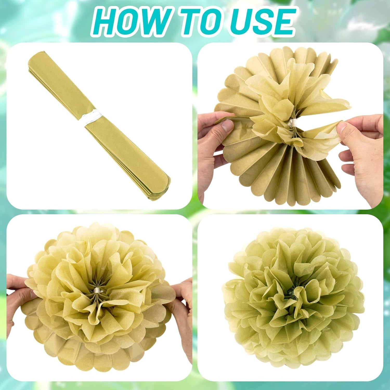 image:imageHawaiian Luau Party Decorations Tropical Beach Aloha Palm Leaves Garland Luau Honeycomb Table Centerpiece Tissue Pom Poms Paper Fans Tiki Totem Hanging Decor Tropical Summer Beach Pool Party SuppliesTeal and Gold Birthday Decorations