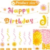 Back to School Decoration School Bus Banner Apple Pencil Hanging Honeycomb Decorations Welcome Back to School Classroom Kindergarten Teacher Appreciation First Day of School Bulletin Board Supplies(Daisy)