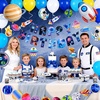Back to School Decoration School Bus Banner Apple Pencil Hanging Honeycomb Decorations Welcome Back to School Classroom Kindergarten Teacher Appreciation First Day of School Bulletin Board Supplies(Exploring the Universe)