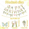 Back to School Decoration School Bus Banner Apple Pencil Hanging Honeycomb Decorations Welcome Back to School Classroom Kindergarten Teacher Appreciation First Day of School Bulletin Board Supplies(Wildflower-butterfly-leaf)