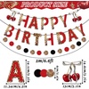 Back to School Decoration School Bus Banner Apple Pencil Hanging Honeycomb Decorations Welcome Back to School Classroom Kindergarten Teacher Appreciation First Day of School Bulletin Board Supplies(Red Black Cherry Cheetah Print)