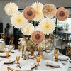 Hawaiian Luau Party Decorations Tropical Beach Aloha Palm Leaves Garland Luau Honeycomb Table Centerpiece Tissue Pom Poms Paper Fans Tiki Totem Hanging Decor Tropical Summer Beach Pool Party Supplies(Brown Birthday Decor)