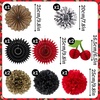 Hawaiian Luau Party Decorations Tropical Beach Aloha Palm Leaves Garland Luau Honeycomb Table Centerpiece Tissue Pom Poms Paper Fans Tiki Totem Hanging Decor Tropical Summer Beach Pool Party Supplies(Cheetah Cherry Birthday)