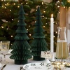 Large 20 Inch Green Paper Christmas Tree, 2 Pcs Honeycomb Trees Christmas Decorations with Magnetic Closure, Reusable Paper Trees for Holiday Table Centerpieces and Mantel(Accordion Tree Green)