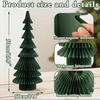 Large 20 Inch Green Paper Christmas Tree, 2 Pcs Honeycomb Trees Christmas Decorations with Magnetic Closure, Reusable Paper Trees for Holiday Table Centerpieces and Mantel(Accordion Tree Green)