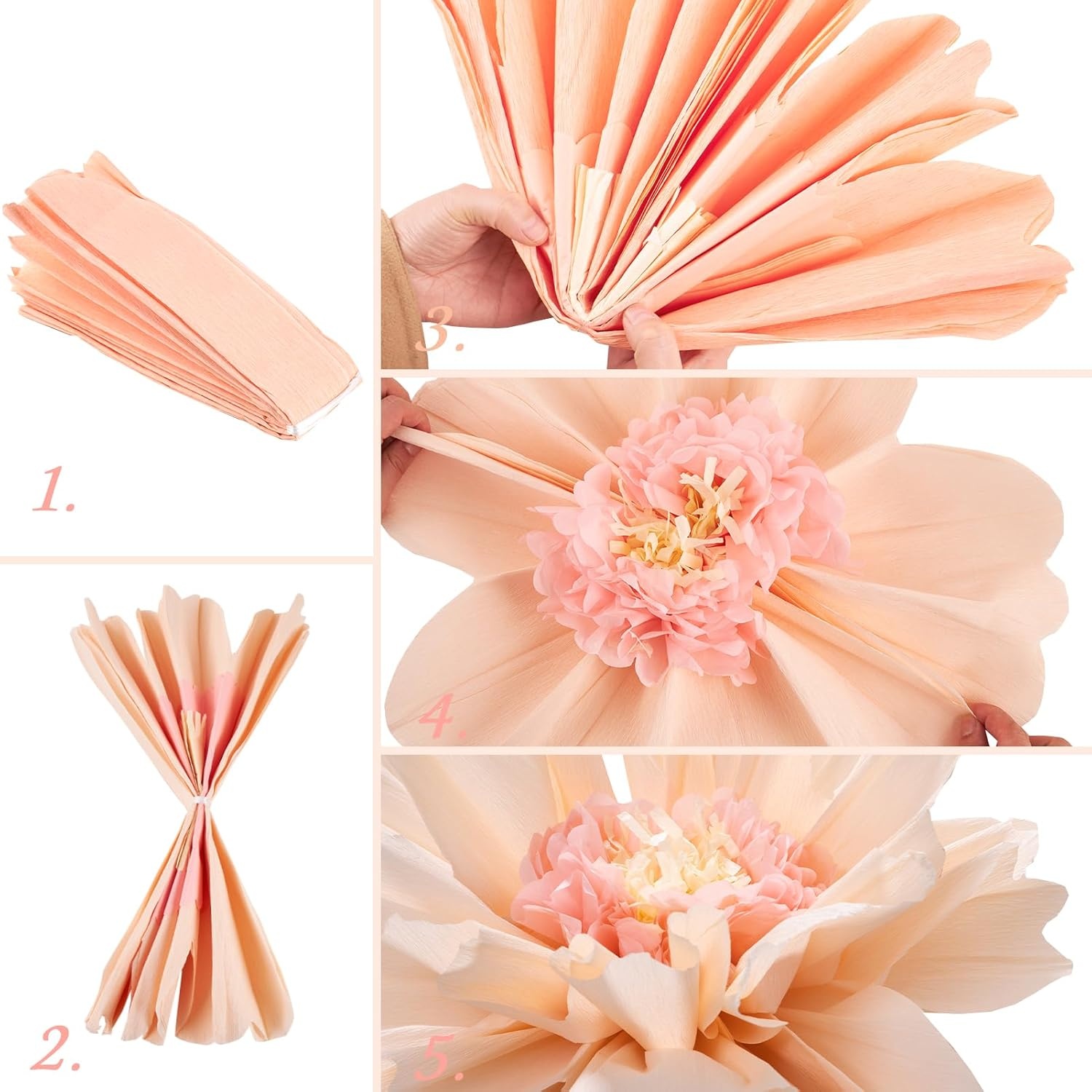 image:imageSUNBEAUTY Large Paper Flowers Giant Fiesta Tissue Paper Flowers Decorations for Wall 12 Inch Colorful Mexican Flowers for Summer Birthday Wedding Backdrop Bridal Shower Tropical Luau Carnival PartyGrayish green
