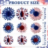 SUNBEAUTY 4th of July Patriotic Decorations Red White Blue Hanging Honeycomb Balls Independence Day Paper Honeycomb Flower for Memorial Day USA Flag Veterans 250th Anniversary Party Supplies(Patriotic Honeycomb Flower)