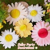 SUNBEAUTY 4th of July Patriotic Decorations Red White Blue Hanging Honeycomb Balls Independence Day Paper Honeycomb Flower for Memorial Day USA Flag Veterans 250th Anniversary Party Supplies(Pink yellow white Daisy)