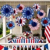 SUNBEAUTY 4th of July Patriotic Decorations Red White Blue Hanging Honeycomb Balls Independence Day Paper Honeycomb Flower for Memorial Day USA Flag Veterans 250th Anniversary Party Supplies(Patriotic Honeycomb Flower)