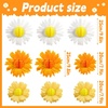 SUNBEAUTY 4th of July Patriotic Decorations Red White Blue Hanging Honeycomb Balls Independence Day Paper Honeycomb Flower for Memorial Day USA Flag Veterans 250th Anniversary Party Supplies(Orange yellow Daisy Honeycomb)
