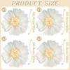 SUNBEAUTY Large Paper Flowers Giant Fiesta Tissue Paper Flowers Decorations for Wall 12 Inch Colorful Mexican Flowers for Summer Birthday Wedding Backdrop Bridal Shower Tropical Luau Carnival Party(White)