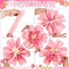 SUNBEAUTY Large Paper Flowers Giant Fiesta Tissue Paper Flowers Decorations for Wall 12 Inch Colorful Mexican Flowers for Summer Birthday Wedding Backdrop Bridal Shower Tropical Luau Carnival Party(Pink Orange-12pcs)