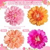 SUNBEAUTY Large Paper Flowers Giant Fiesta Tissue Paper Flowers Decorations for Wall 12 Inch Colorful Mexican Flowers for Summer Birthday Wedding Backdrop Bridal Shower Tropical Luau Carnival Party(Pink Orange-12pcs)