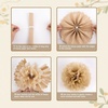 SUNBEAUTY Large Paper Flowers Giant Fiesta Tissue Paper Flowers Decorations for Wall 12 Inch Colorful Mexican Flowers for Summer Birthday Wedding Backdrop Bridal Shower Tropical Luau Carnival Party(Yellow Brown)