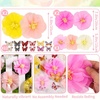 SUNBEAUTY Large Paper Flowers Giant Fiesta Tissue Paper Flowers Decorations for Wall 12 Inch Colorful Mexican Flowers for Summer Birthday Wedding Backdrop Bridal Shower Tropical Luau Carnival Party(Pink Yellow Paper Flower With Butterfly)