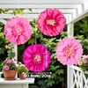 SUNBEAUTY Large Paper Flowers Giant Fiesta Tissue Paper Flowers Decorations for Wall 12 Inch Colorful Mexican Flowers for Summer Birthday Wedding Backdrop Bridal Shower Tropical Luau Carnival Party(Pink)