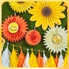 Fairy Mushroom Party Decorations, Pastel Paper Flower Garland Fairy Baby Shower Decorations Hanging for Wall Tissue Daisy Floral for Enchanted Fairy First Birthday Spring Easter Garden Indoor Outdoor(sunflower)