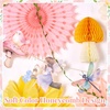 Fairy Mushroom Party Decorations, Pastel Paper Flower Garland Fairy Baby Shower Decorations Hanging for Wall Tissue Daisy Floral for Enchanted Fairy First Birthday Spring Easter Garden Indoor Outdoor(Cottage  Whimsical)