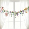 SUNBEAUTY Wildflower Fairy Banner Garden Party Decorations 4.92 FT Reusable Waterproof Fairy Birthday Garland for Enchanted Wedding Party Supplies Baby Shower Tea Party Girls Birthday Decor(Clor)