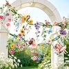 SUNBEAUTY Wildflower Fairy Banner Garden Party Decorations 4.92 FT Reusable Waterproof Fairy Birthday Garland for Enchanted Wedding Party Supplies Baby Shower Tea Party Girls Birthday Decor(Clor)