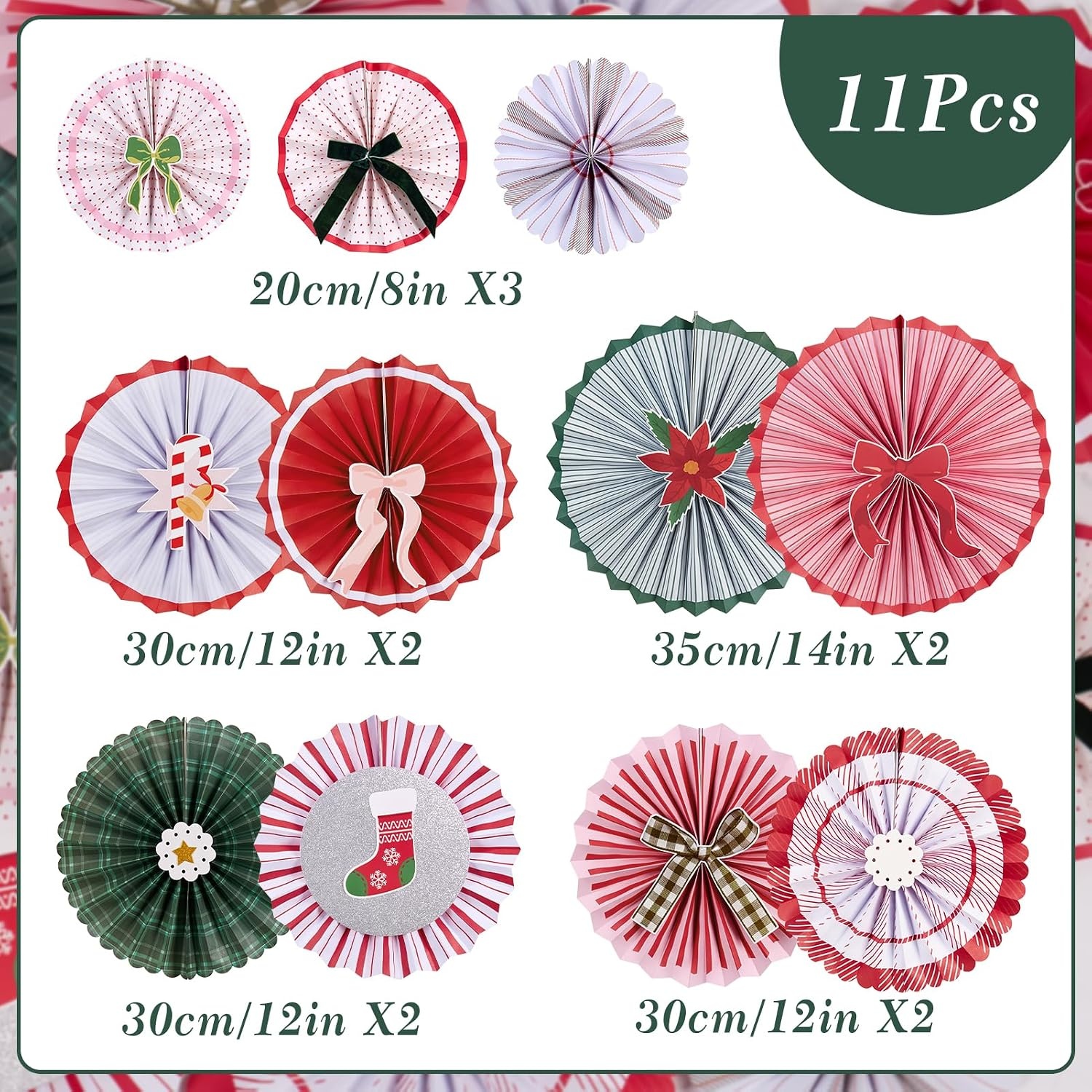 image:imageSUNBEAUTY Sunflower Party Decorations Sunflower Birthday Paper Fan Decorations with Bees Yellow White Sun Flower Wall Hanging for Baby Shower Summer Garden Party Classroom Bulletin Board DecorationBow Christmas Paper Fans