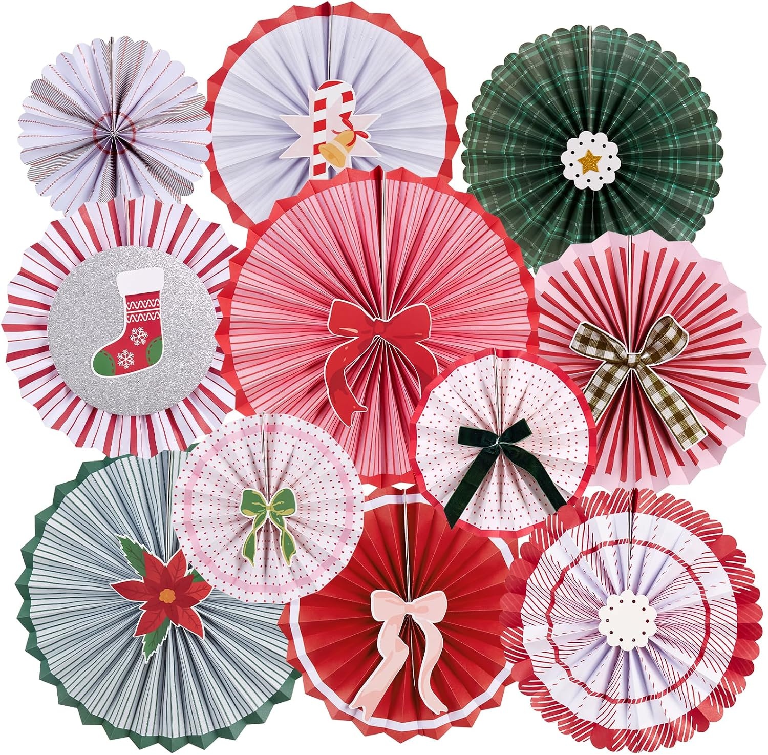 image:imageSUNBEAUTY Sunflower Party Decorations Sunflower Birthday Paper Fan Decorations with Bees Yellow White Sun Flower Wall Hanging for Baby Shower Summer Garden Party Classroom Bulletin Board DecorationBow Christmas Paper Fans
