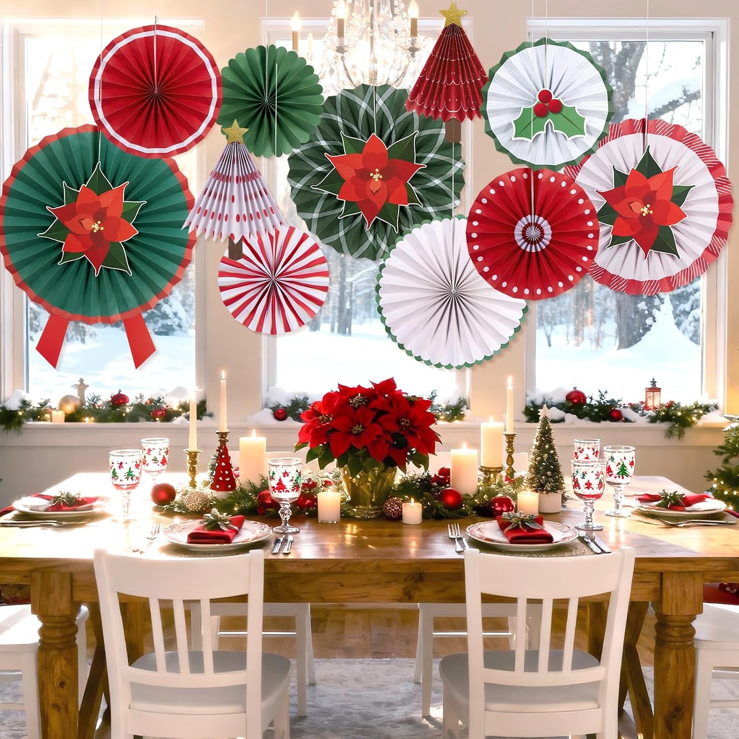 image:imageSUNBEAUTY Sunflower Party Decorations Sunflower Birthday Paper Fan Decorations with Bees Yellow White Sun Flower Wall Hanging for Baby Shower Summer Garden Party Classroom Bulletin Board DecorationRed