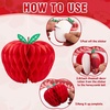 SUNBEAUTY 12 Pcs Red Apple Paper Honeycomb Hanging Decoration Apple Decorations for Classroom Back to School Decoration Teacher Appreciation Decorations 3D Paper Apple Honeycomb Table Decor(4.7 Inch)(Red Apple Honeycomb-12pcs)